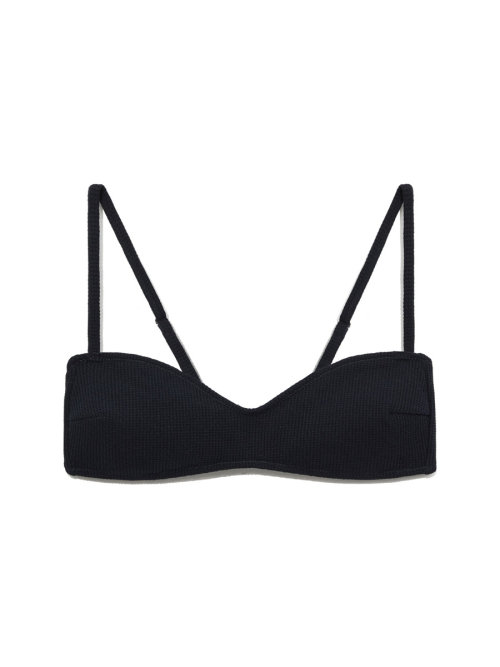 G WAFFLE BIKINI TOP (NAVY)