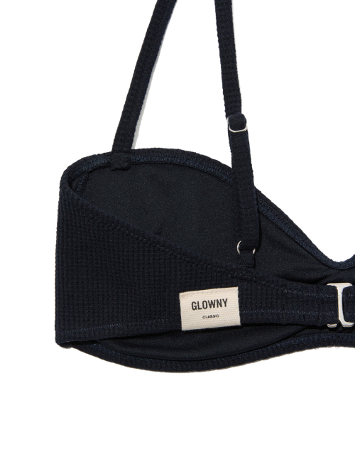 G WAFFLE BIKINI TOP (NAVY)
