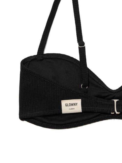 G WAFFLE BIKINI TOP (BLACK)