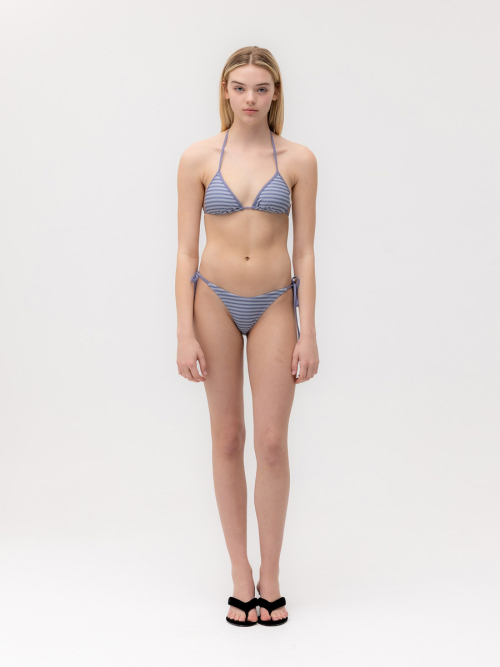 G ENCORE STRIPE BIKINI BOTTOM (DUSTBLUE STRIPE)