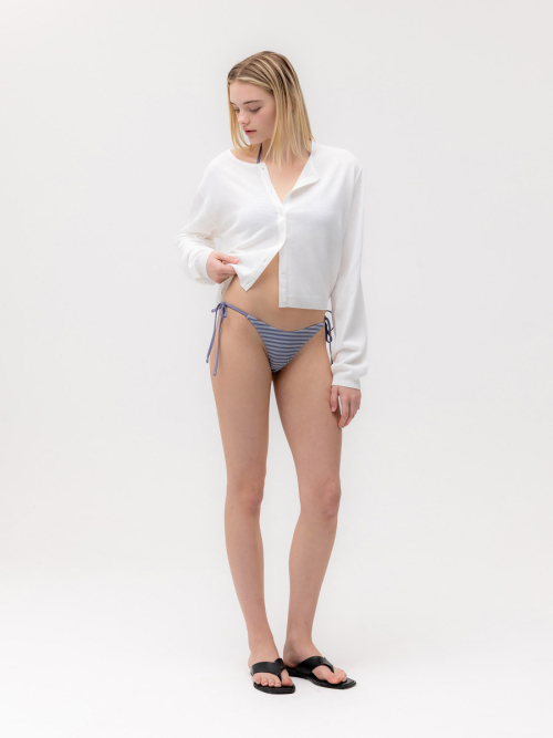 G ENCORE STRIPE BIKINI BOTTOM (DUSTBLUE STRIPE)