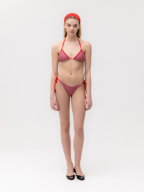 G ENCORE STRIPE BIKINI BOTTOM (RED STRIPE)