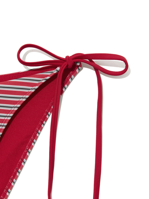G ENCORE STRIPE BIKINI BOTTOM (RED STRIPE)