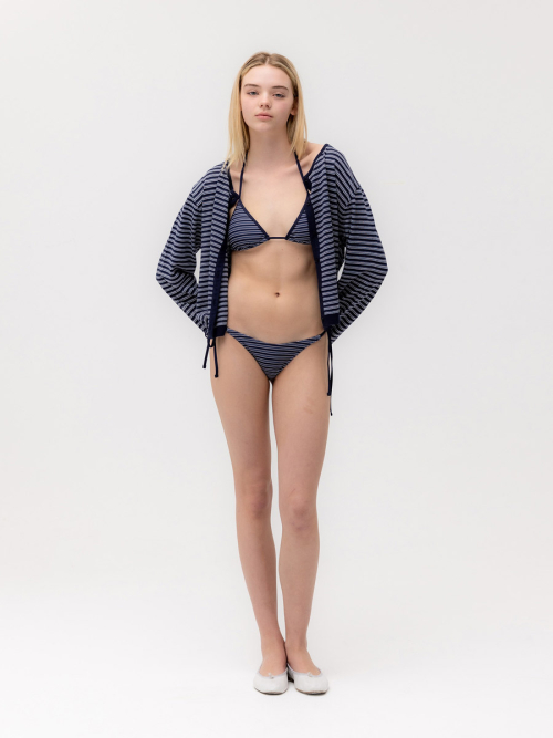 G ENCORE STRIPE BIKINI TOP (NAVY STRIPE)