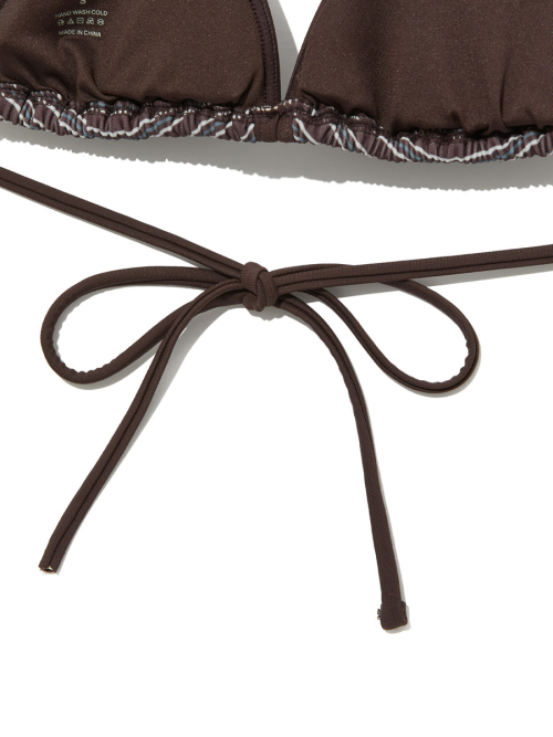 G ENCORE STRIPE BIKINI TOP (BROWN STRIPE)