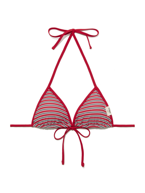 G ENCORE STRIPE BIKINI TOP (RED STRIPE)