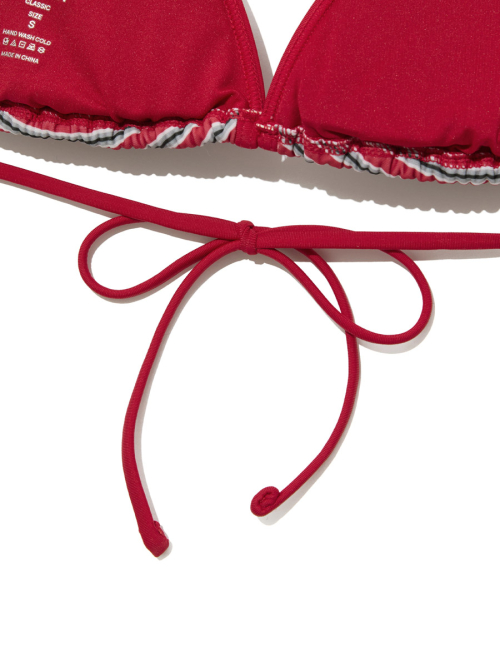 G ENCORE STRIPE BIKINI TOP (RED STRIPE)