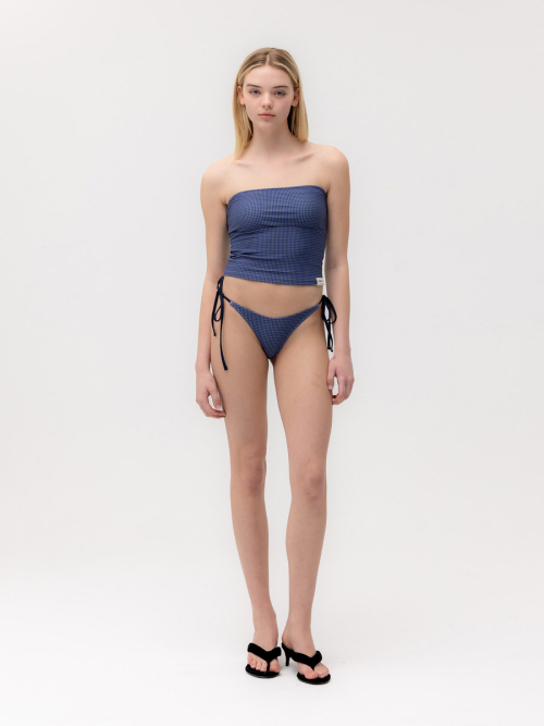 G GINGHAM BIKINI BOTTOM (BLUE)