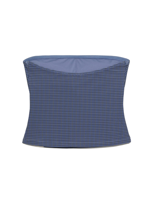 G GINGHAM BANDEAU (BLUE)