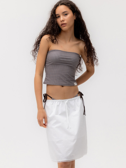 G GINGHAM BANDEAU (BROWN)