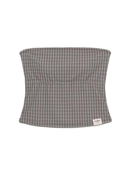 G GINGHAM BANDEAU (BROWN)
