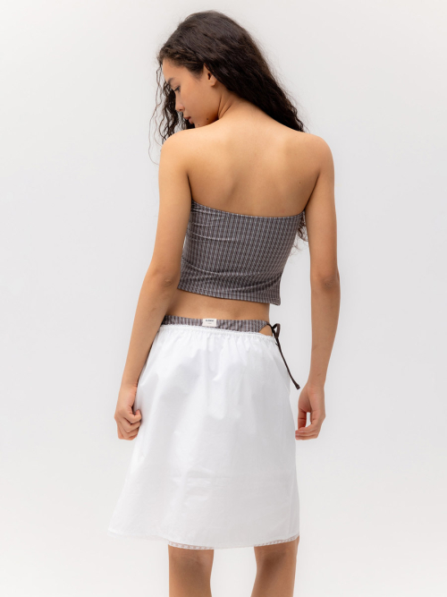 G GINGHAM BANDEAU (BROWN)