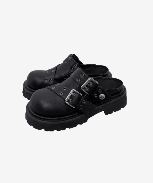 Husk Double Strap Mule_Black