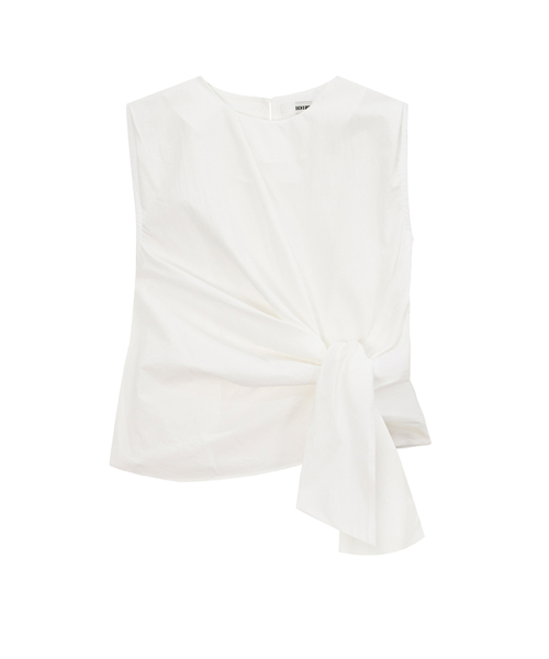 Side-Tie Wrapped Sleeveless Blouse