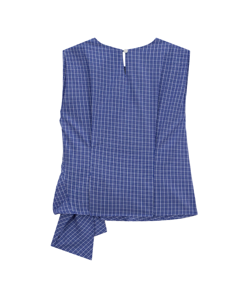 Side-Tie Wrapped Sleeveless Blouse