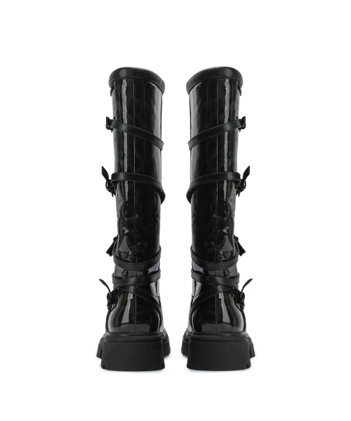 [X ODOR] Glossy Leopard Rain Boots