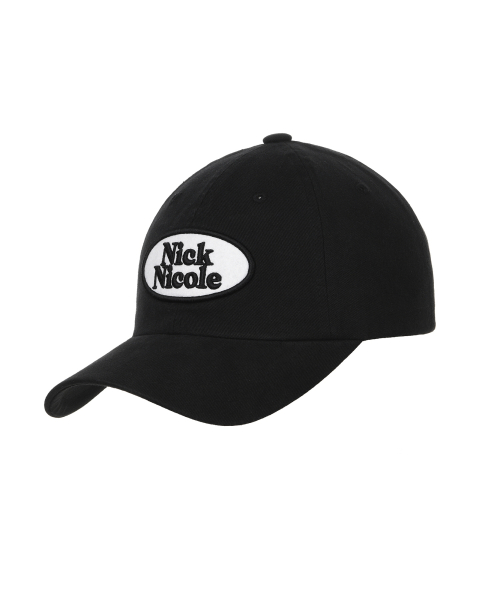 OVAL WAPPEN BALL CAP_BLACK