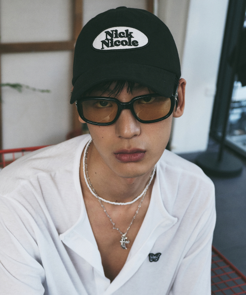 OVAL WAPPEN BALL CAP_BLACK