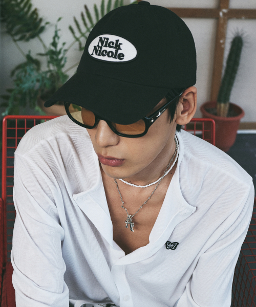 OVAL WAPPEN BALL CAP_BLACK