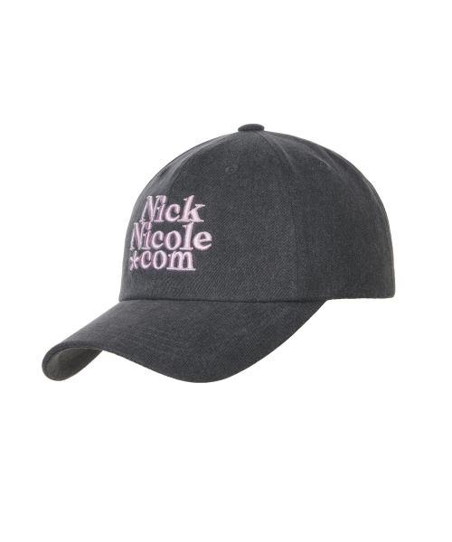 NN DOTCOM SIGNATURE BALL CAP_CHARCOAL PINK