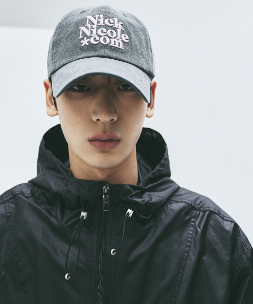 NN DOTCOM SIGNATURE BALL CAP_CHARCOAL PINK