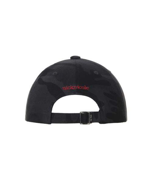 NN DOTCOM SIGNATURE BALL CAP_CAMO BLACK RED