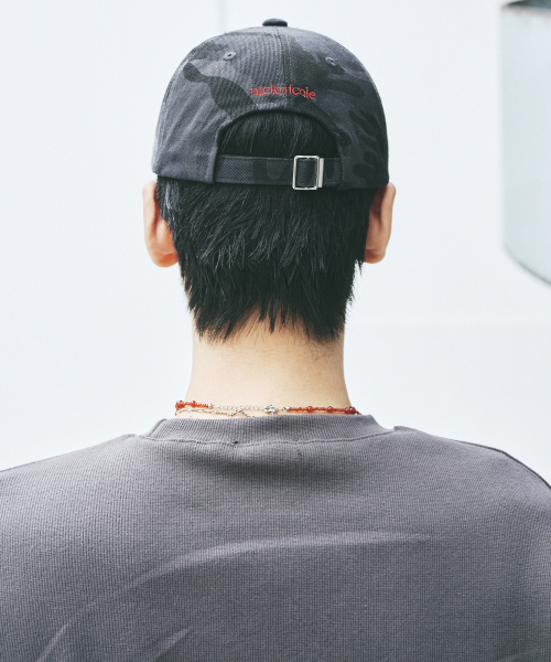 NN DOTCOM SIGNATURE BALL CAP_CAMO BLACK RED
