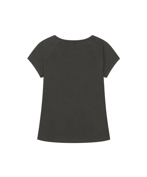 Double tape short sleeve CHARCOAL