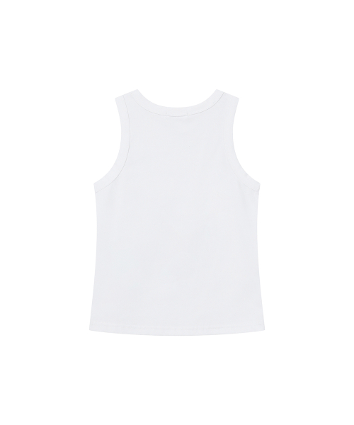 Photo album graphic sleeveless WHITE
