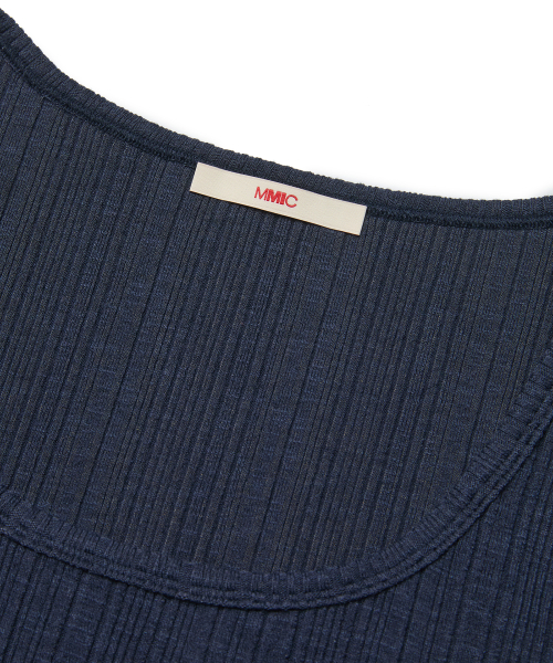 SQUARE CUT TANK (NAVY)