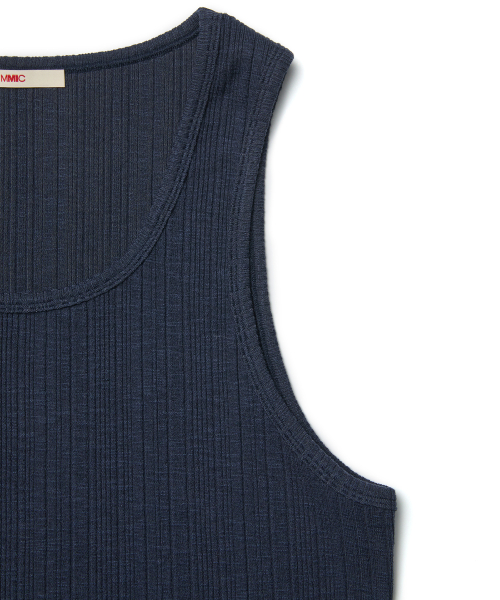 SQUARE CUT TANK (NAVY)
