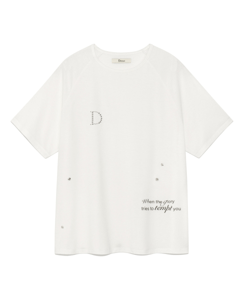 [YOON SOAP X DEINET] BUTTON DETAIL T-SHIRT IN WHITE