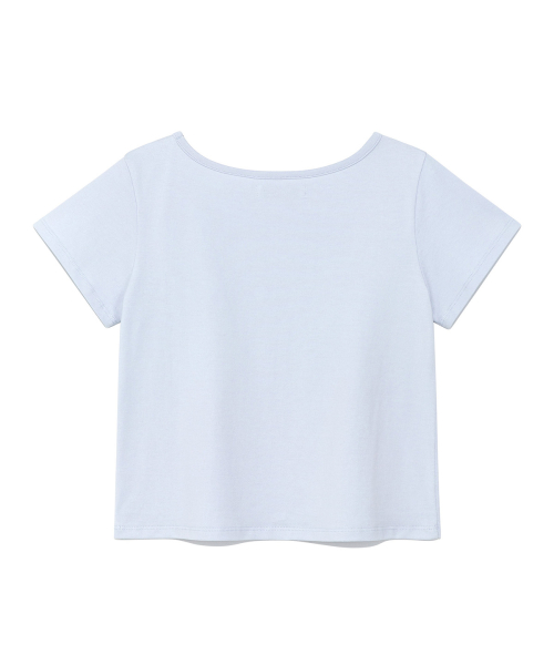 [YOON SOAP X DEINET] DEINET LOGO BOATNECK T-SHIRT IN SKY BLUE