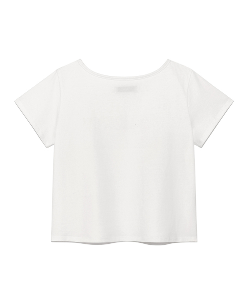 [YOON SOAP X DEINET] DEINET LOGO BOATNECK T-SHIRT IN WHITE
