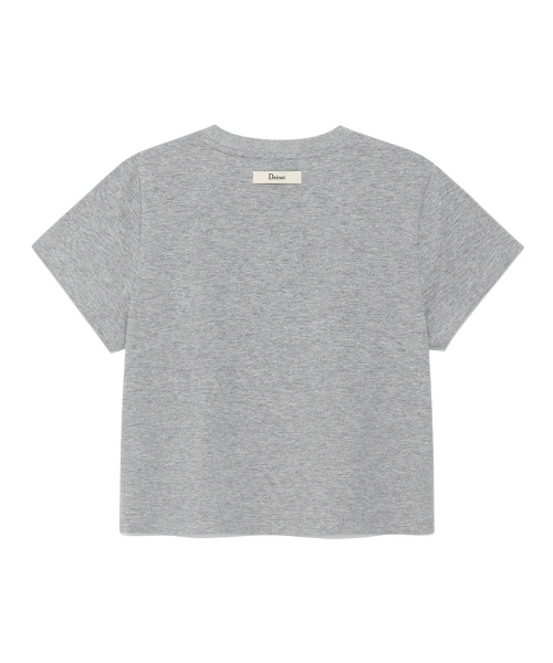 [YOON SOAP X DEINET] SLIM T-SHIRT IN MELANGE GREY