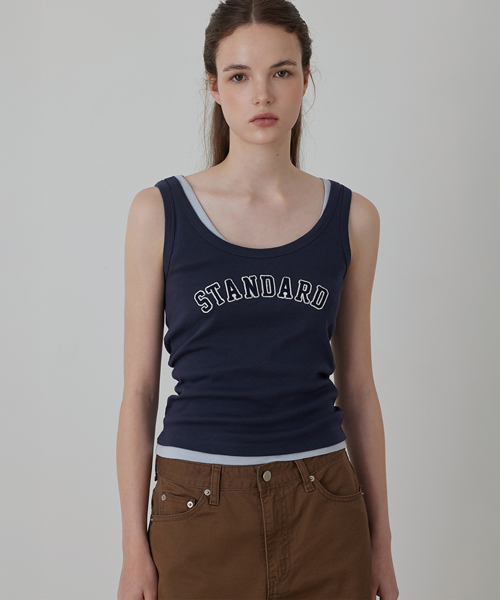 Standard Embroidery Sleeveless_TOP_Cream