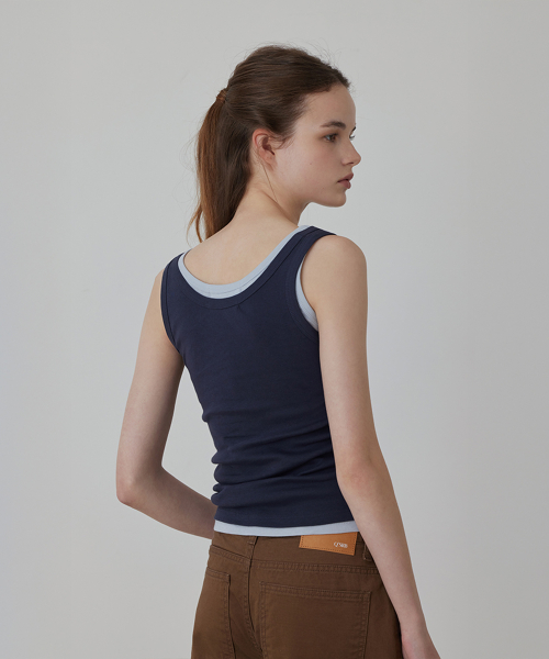 Standard Embroidery Sleeveless_TOP_Cream