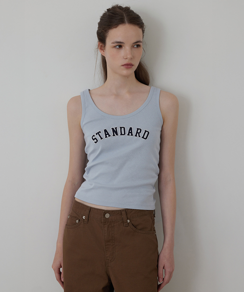 Standard Embroidery Sleeveless_TOP_Cream
