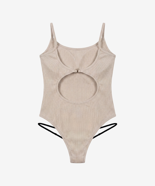 Cutout Body Suit_Beige