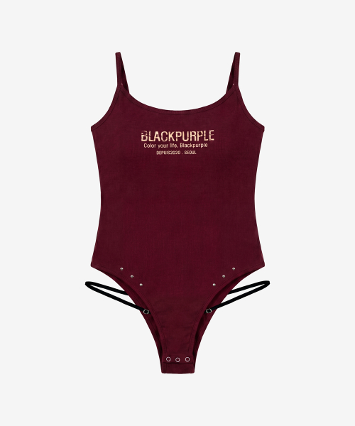 Cutout Body Suit_Burgundy