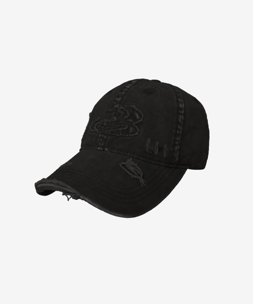 Offcut Distress Cap_Black