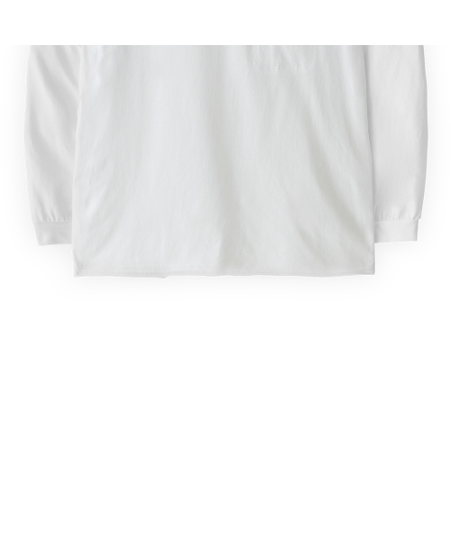 Pocket longsleeve LS tee / col white