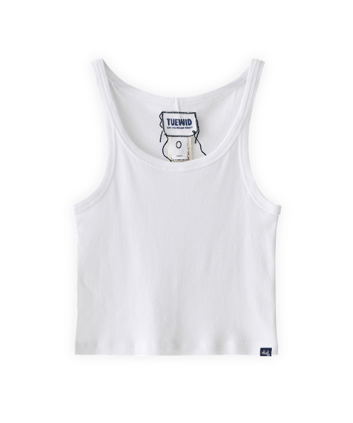 Ribbed sleeveless tank top