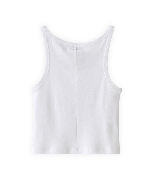 Ribbed sleeveless tank top