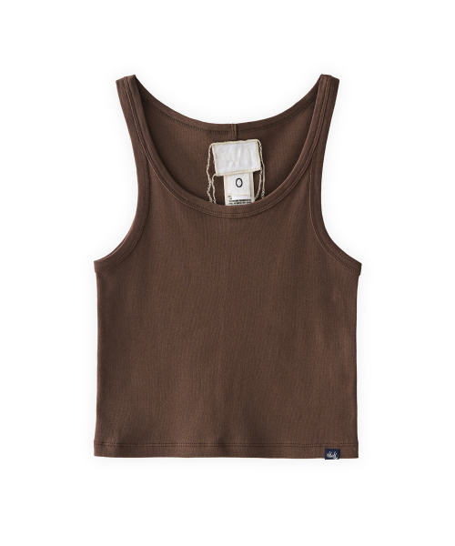 Ribbed sleeveless tank top
