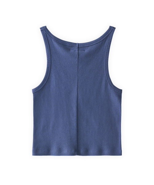 Ribbed sleeveless tank top