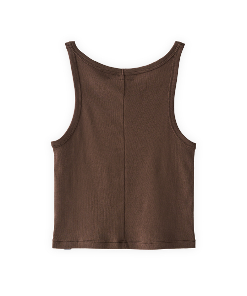 Ribbed sleeveless tank top
