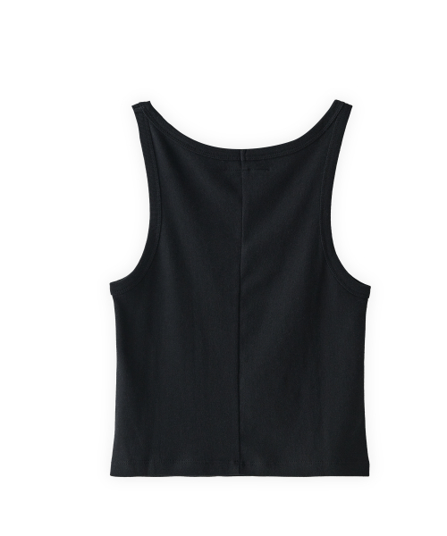 Ribbed sleeveless tank top