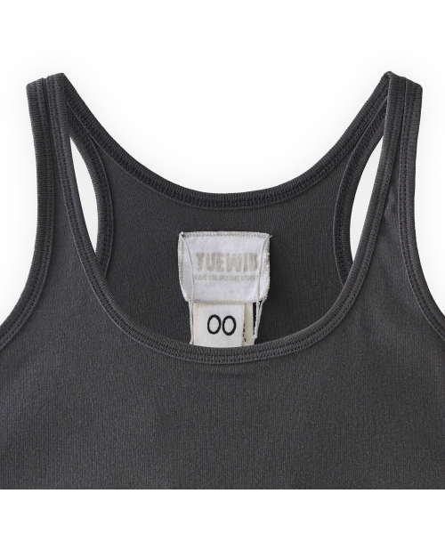 Jersey tank top in graphite