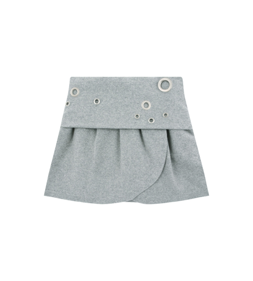 Eyelet 2 - Way Wrap Skirt (Gray)